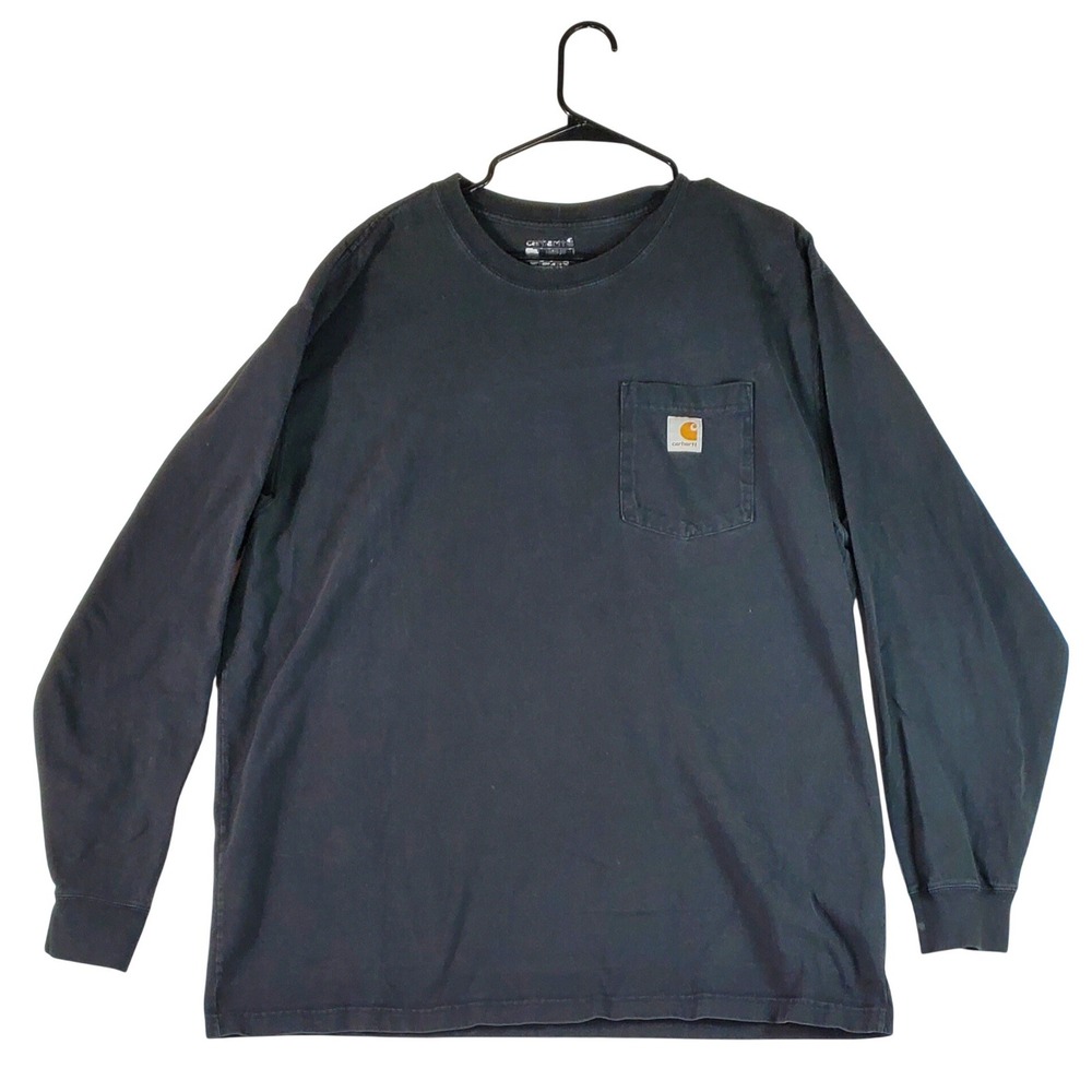 Carhartt Mens Long Sleeve Pocket T Shirt‎ Dark  1889 Graphic Size XL black